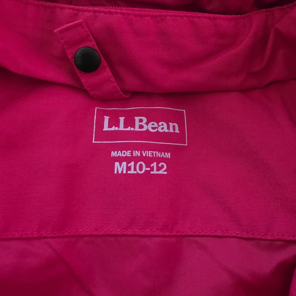 L.L. Bean Kids Red and Gray Hooded Puffer‎ Jacket